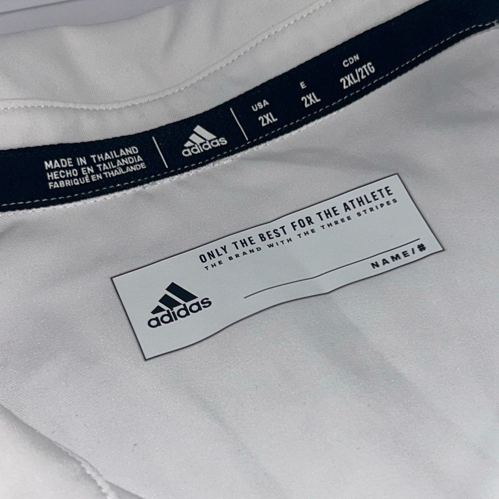 Adidas Polo Shirt Mens Size 2XL White w/ maroon Tigers Logo Athletic Fanwear - Picture 5 of 15